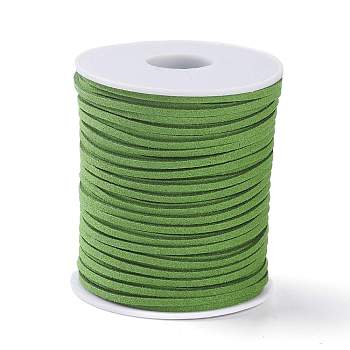 45M Faux Suede Cord, Faux Suede Lace, Olive Drab, 2~2.5x1.5~2mm, about 50 Yards(45m)/Roll
