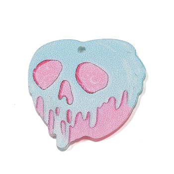 Acrylic Printing Pendants, Skeleton, 39x35.5x1.5x2mm