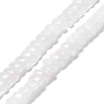 Natural White Jade Beads Strands, Rectangle, 9x4x4.5mm, Hole: 1mm, about 93pcs/strand, 15.28''(38.8cm)