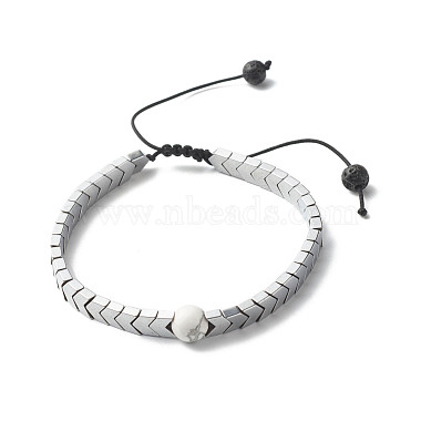 Natural Howlite Stretch Bracelets Set for Girl Women(BJEW-JB06805-03)-2