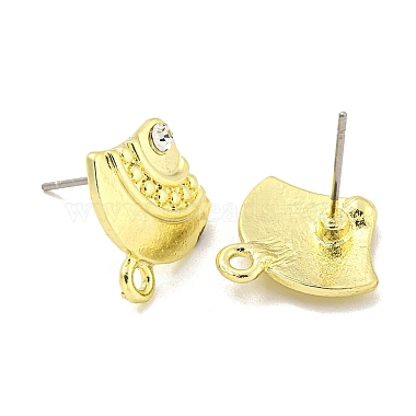 Rack Plating Alloy Stud Earring Finding(FIND-C053-05G-01)-2