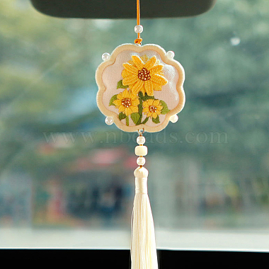 Kits de décoration pendentif en sachet en forme de fleur(DIY-WH0033-57A)-4