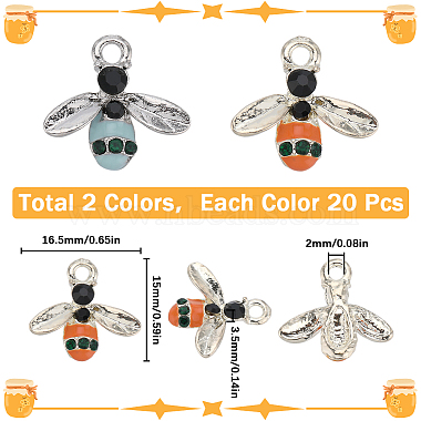 40Pcs 2 Colors Alloy Enamel Pendants(FIND-SC0007-61)-2