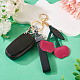 1Pc PU Leather Alloy Keychains(KEYC-TA0001-47A)-5