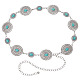 Ceintures de taille en chaînes à maillons de fleurs en perles de résine(AJEW-WH0368-05AS)-1
