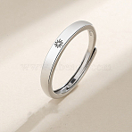 Sun Alloy Adjustable Finger Rings, Platinum, Inner Diameter: Adjustable(FS-WGBB794-01)
