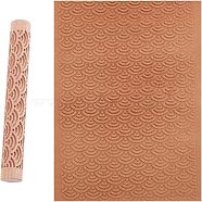 Beech Wood Ceramics Tool, Round Column, Other Pattern, 151x21mm(DIY-WH0224-93D)