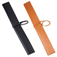 2Pcs 2 Colors Imitation Leather Drumstick Storage Bag Protective Bag, Mixed Color, 435x115x18mm, 1pc/color(AJEW-OC0005-12)