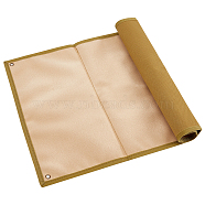 Polyester Badge Storage Display Poster, Armband Patch Holder Board Hook & Loop Patch Panel, Dark Goldenrod, fold: 38x19.5x1cm, unfold: 57x19.5x0.3cm, Hole: 6mm(AJEW-WH0188-69)