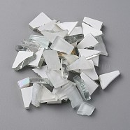 Glass Mosaic Tiles, Irregular Shape Mosaic Tiles, for DIY Mosaic Art Crafts, Picture Frames and More, White, 9~15x6~15x4mm, about 1299pcs/1000g(MOSA-WH0001-01A)