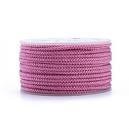 Polyester Braided Cord, Flamingo, 2mm, about 16.4 yards(15m)/roll(OCOR-F010-A26-2MM)