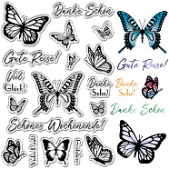 Custom PVC Plastic Clear Stamps, for DIY Scrapbooking, Photo Album Decorative, Cards Making, Stamp Sheets, Film Frame, Butterfly, 160x110x3mm(DIY-WH0439-0427)