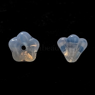 Czech Glass Beads, Imitation Opalite, Flower, Alice Blue, 6.5x5mm, Hole: 0.8mm, about 357~363pcs/bag(GLAA-G070-05B-01)