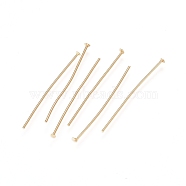 304 Stainless Steel Flat Head Pins, Real 24K Gold Plated, 22 Gauge, 30x0.6mm, Head: 1.4mm(X-STAS-L238-006D-G)