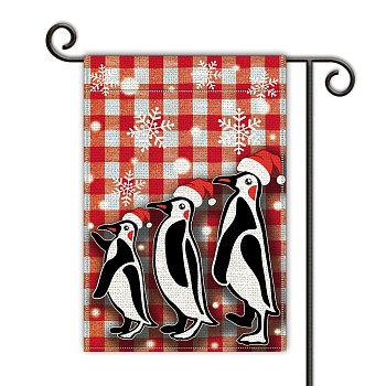 Garden Flag, Double Sided Linen House Flags, for Home Garden Yard Office Decorations, Animal Pattern, 45.7x30.5cm