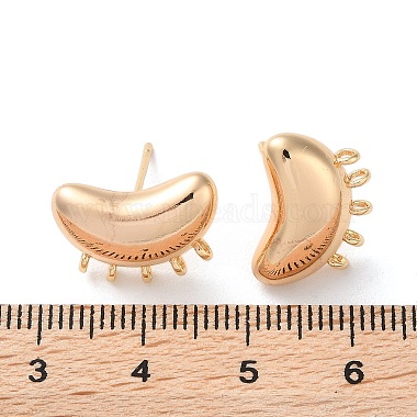 Brass Stud Earring Findings(KK-A215-02G)-3