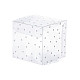 Polka Dot Pattern Transparent PVC Square Favor Box Candy Treat Gift Box(CON-BC0006-22)-1