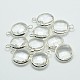 Silver Color Plated Brass Glass Pendants(GLAA-J018A-S)-2