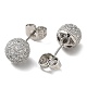 Boucles d'oreilles en laiton de goujon de rhinestone(EJEW-Z021-10P)-2