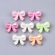 Opaque Acrylic Beads, AB Color Plated, Bowknot, Mixed Color, 15x20x8mm, Hole: 3mm, about 595pcs/500g(MACR-S299-007)