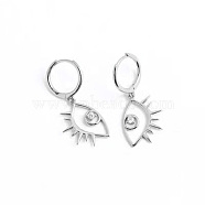 Fashionable S925 Silver Eyelash Eye Earrings for Daily Dating Wear(EI6611-2)