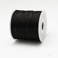 Nylon Threads, Black, 2mm, about 43.74 yards(40m)/roll(NWIR-N003-2mm-13B)