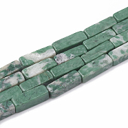 Natural Qinghai Jade Beads Strands, Cuboid, 13~14x4~4.5x4~4.5mm, Hole: 1~1.5mm, about 30pcs/strand, 16.14 inch(G-S321-003)