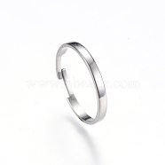 Adjustable 304 Stainless Steel Finger Ring Settings, Stainless Steel Color, 17mm(X-MAK-R012-10)