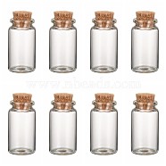 Glass Jar Glass Bottles, with Cork Stopper, Wishing Bottles, Clear, 50x27mm, Capactiy: about 13ml(0.44 fl. oz)(AJEW-H004-4)
