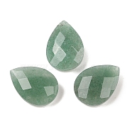 Natural Green Aventurine Cabochons, Teardrop, Faceted, 18x13x6mm(G-C146-05H)