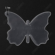 Transparent Acrylic Boards, DIY Craft Supplies, Butterfly, Clear, 39.5x55x1mm, Hole: 2.5mm(FIND-WH0320-16)