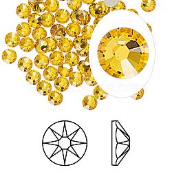 (Autumn Aesthetic Big Sale), Austrian Crystal Rhinestone Cabochons, Crystal Passions, Foil Back, Xirius Rose, 2088, 292_Sunflower, 6.32~6.5mm(2088-SS30-292(F))