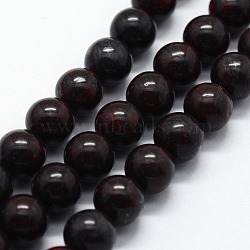 Natural Brecciated Jasper Beads Strands, Round, 6mm, Hole: 0.8mm, about 63pcs/strand,  14.76 inch(37.5cm)(G-I199-31-6mm)