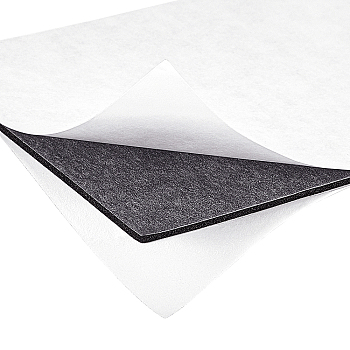 Sponge EVA Sheet Foam Paper Sets, With Double Adhesive Back, Antiskid, Rectangle, Black, 15x10x0.2cm