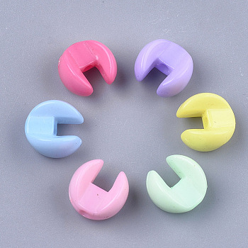 Opaque Acrylic Combined Beads, Interlocking Beads, Mixed Color, 10.5x10.5x7mm, Hole: 1.5mm, about 1460pcs/500g