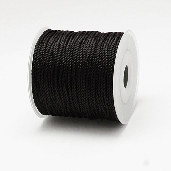 Nylon Threads, Black, 2mm, about 43.74 yards(40m)/roll