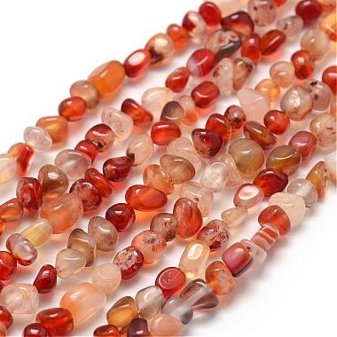 3mm OrangeRed Chip Carnelian Beads