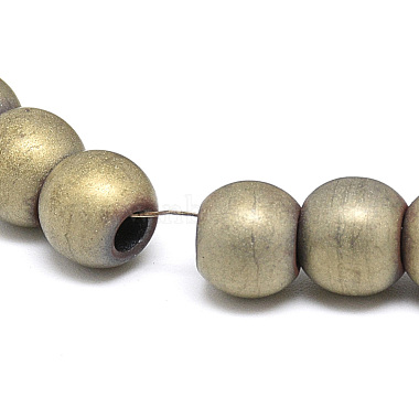 Electroplate Non-magnetic Synthetic Hematite Beads Strands(G-Q486-87F)-3