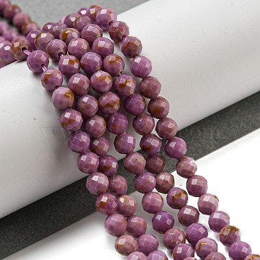 Natural Lepidolite/Purple Mica Stone Beads Strands(G-NH0011-A01-02)-2