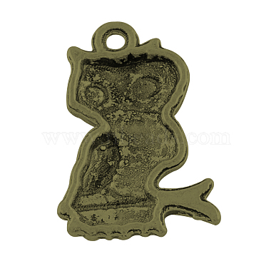 Pendentifs de hibou en alliage de style tibétain(TIBEP-3752-AB-FF)-2