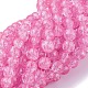 8MM Hot Pink Round Crackle Glass Beads Strands for Jewelry Making(X-CCG-Q001-8mm-02)-1