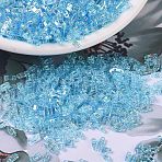 MIYUKI Quarter TILA Beads, Japanese Seed Beads, 2-Hole, (QTL260) Transparent Aqua AB, 5x1.2x1.9mm, Hole: 0.8mm, about 480pcs/10g(X-SEED-J020-QTL260)