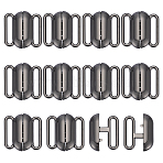 12Pcs Alloy Interlocking Clasps, Black, 20x20x4.5mm, Hole: 15x2.5mm(FIND-PH0038-27EB)