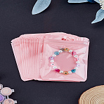50Pcs Plastic Packaging Yin-yang Resealable Bags, Top Self Seal Pouches, Rectangle, Pink, 11.7x9x0.02cm(OPP-LP0001-14C)