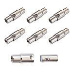 Smooth 304 Stainless Steel Magnetic Screw Clasps, Column Magnetic Closure, Stainless Steel Color, 17x5mm, Hole: 3mm(STAS-PJ0001-09P)