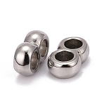 Non-Tarnish 304 Stainless Steel Multi-strand Links, For Leather Cord Bracelets Making, Stainless Steel Color, 4x11x7mm, Hole: 3.5mm(STAS-I020-11)