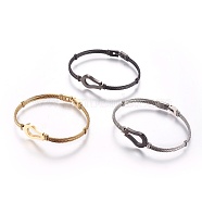 304 Stainless Steel Bangles, with Watch Band Clasps, Mixed Color, 2-3/8 inch(6.2cm)(STAS-I111-04)