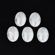 ABS Plastic Imitation Pearl Beads, Oval, Creamy White, 18x13x7mm, Hole: 1.5mm, about 637pcs/500g(OACR-N008-127)