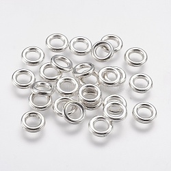 CCB Plastic Linking Rings, Silver Color Plated, 8x2mm, Hole: 4mm(CCB-J030-06S)