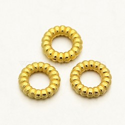 Ring Zinc Alloy Spacer Beads, Golden, 6x1.4mm, Hole: 3mm(X-PALLOY-N0109-01G)